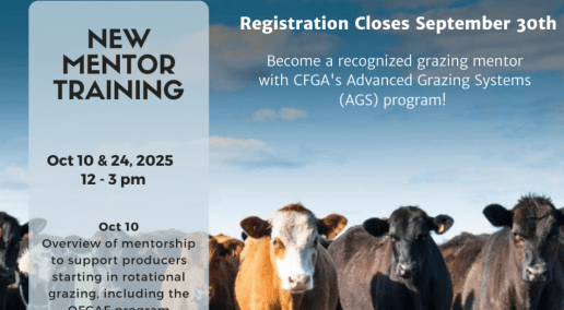 Check out these CFGA mentorship training opportunities