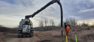 Main water line installed at Kinsella Ranch will bring water to their grazing treatments for their rotational verses continuous comparison.