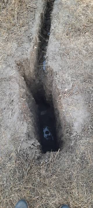 Main water line installed at Kinsella Ranch will bring water to their grazing treatments for their rotational verses continuous comparison.