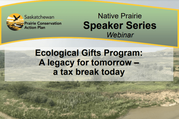 Native Prairie Speaker Series Webinar - Ecological Gifts Program: A legacy for tomorrow